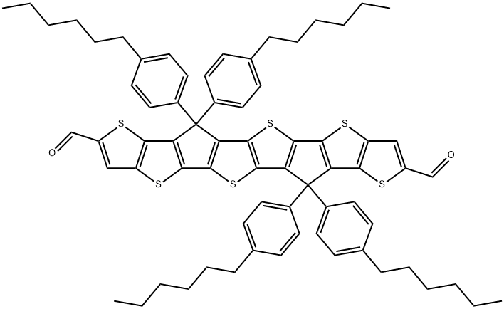 Trithiophene-phenylhexyl-CHO Structure
