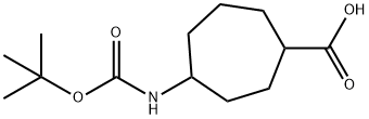 Cycloheptanecarboxylic acid, 4-[[(1,1-dimethylethoxy)carbonyl]amino]- Structure