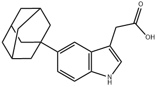 1H-Indole-3-acetic acid, 5-tricyclo[3.3.1.13,7]dec-1-yl- 구조식 이미지