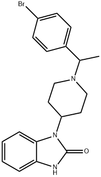 2H-Benzimidazol-2-one, 1-[1-[1-(4-bromophenyl)ethyl]-4-piperidinyl]-1,3-dihydro- 구조식 이미지