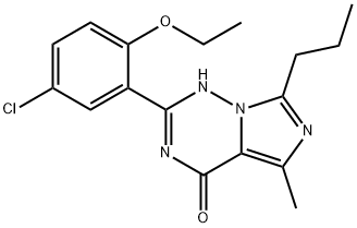 Imidazo[5,1-f][1,2,4]triazin-4(1H)-one, 2-(5-chloro-2-ethoxyphenyl)-5-methyl-7-propyl- 구조식 이미지