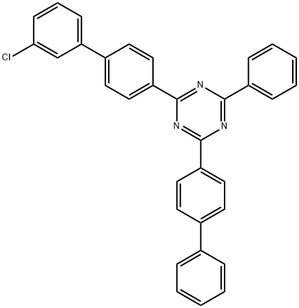 1,3,5-Triazine, 2-[1,1'-biphenyl]-4-yl-4-(3'-chloro[1,1'-biphenyl]-4-yl)-6-phenyl- Structure