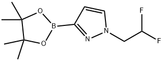 1H-Pyrazole, 1-(2,2-difluoroethyl)-3-(4,4,5,5-tetramethyl-1,3,2-dioxaborolan-2-yl)- Structure