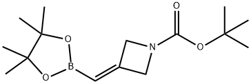 1-Azetidinecarboxylic acid, 3-[(4,4,5,5-tetramethyl-1,3,2-dioxaborolan-2-yl)methylene]-, 1,1-dimethylethyl ester Structure