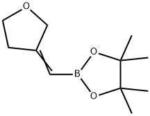 1,3,2-Dioxaborolane, 2-[(dihydro-3(2H)-furanylidene)methyl]-4,4,5,5-tetramethyl- 구조식 이미지