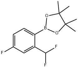 1,3,2-Dioxaborolane, 2-[2-(difluoromethyl)-4-fluorophenyl]-4,4,5,5-tetramethyl- Structure