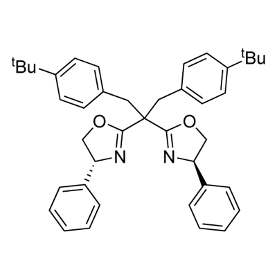 Oxazole, 2,2'-[2-[4-(1,1-dimethylethyl)phenyl]-1-[[4-(1,1-dimethylethyl)phenyl]methyl]ethylidene]bis[4,5-dihydro-4-phenyl-, (4R,4'R)- Structure