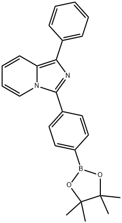 1-Phenyl-3-(4-(4,4,5,5-tetramethyl-1,3,2-dioxaborolan-2-yl)phenyl)imidazo[1,5-a]pyridine Structure