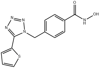 Benzamide, N-hydroxy-4-[[5-(2-thienyl)-1H-tetrazol-1-yl]methyl]- Structure