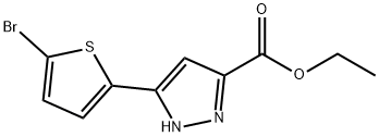 Ethyl 5-(5-bromothiophen-2-yl)-1H-pyrazole-3-carboxylate 구조식 이미지