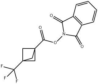 Bicyclo[1.1.1]pentane-1-carboxylic acid, 3-(trifluoromethyl)-, 1,3-dihydro-1,3-dioxo-2H-isoindol-2-yl ester Structure