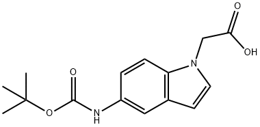 1H-Indole-1-acetic acid, 5-[[(1,1-dimethylethoxy)carbonyl]amino]- Structure