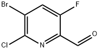 5-bromo-6-chloro-3-fluoropyridine-2-carbaldehyde Structure