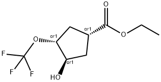 ethyl (1R,3R,4R)-3-hydroxy-4-(trifluoromethoxy)cyclopentane-1-carboxylate 구조식 이미지