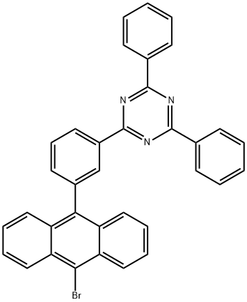 1,3,5-Triazine, 2-[3-(10-bromo-9-anthracenyl)phenyl]-4,6-diphenyl- Structure