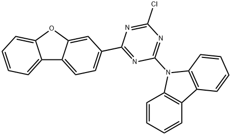 9H-Carbazole, 9-[4-chloro-6-(3-dibenzofuranyl)-1,3,5-triazin-2-yl]- Structure