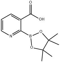 3-Pyridinecarboxylic acid, 2-(4,4,5,5-tetramethyl-1,3,2-dioxaborolan-2-yl)- Structure