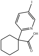 Cyclohexanecarboxylic acid, 1-(5-iodo-2-pyridinyl)- Structure