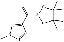 1H-Pyrazole, 1-methyl-4-[1-(4,4,5,5-tetramethyl-1,3,2-dioxaborolan-2-yl)ethenyl]- Structure