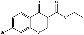 2H-1-Benzopyran-3-carboxylic acid, 7-bromo-3,4-dihydro-4-oxo-, ethyl ester Structure