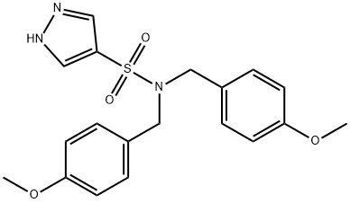 1H-Pyrazole-4-sulfonamide, N,N-bis[(4-methoxyphenyl)methyl]- Structure