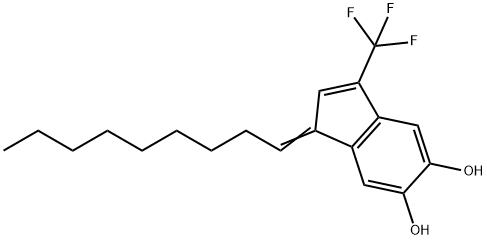 1H-Indene-5,6-diol, 1-nonylidene-3-(trifluoromethyl)- Structure