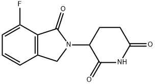 3-(7-Fluoro-1-oxoisoindolin-2-yl)piperidine-2,6-dione Structure