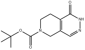 Pyrido[3,4-d]pyridazine-6(2H)-carboxylic acid, 1,5,7,8-tetrahydro-1-oxo-, 1,1-dimethylethyl ester Structure