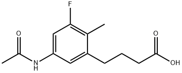 Benzenebutanoic acid, 5-(acetylamino)-3-fluoro-2-methyl- Structure