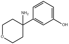 Phenol, 3-(4-aminotetrahydro-2H-pyran-4-yl)- Structure