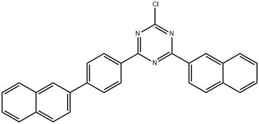 1,3,5-Triazine, 2-chloro-4-(2-naphthalenyl)-6-[4-(2-naphthalenyl)phenyl]- Structure