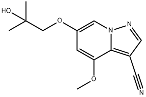 Pyrazolo[1,5-a]pyridine-3-carbonitrile, 6-(2-hydroxy-2-methylpropoxy)-4-methoxy- Structure