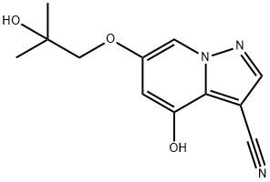 Pyrazolo[1,5-a]pyridine-3-carbonitrile, 4-hydroxy-6-(2-hydroxy-2-methylpropoxy)- Structure
