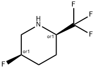 Piperidine, 5-fluoro-2-(trifluoromethyl)-, (2R,5R)-rel- Structure
