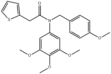 2-Thiopheneacetamide, N-[(4-methoxyphenyl)methyl]-N-(3,4,5-trimethoxyphenyl)- 구조식 이미지