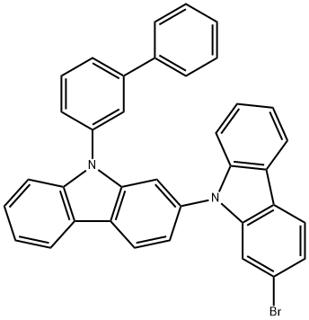 2,9'-Bi-9H-carbazole, 9-[1,1'-biphenyl]-3-yl-2'-bromo- Structure