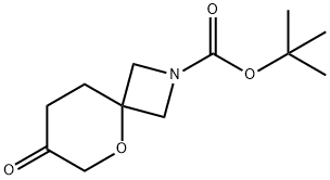 5-Oxa-2-azaspiro[3.5]nonane-2-carboxylic acid, 7-oxo-, 1,1-dimethylethyl ester Structure