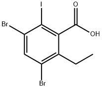 Benzoic acid, 3,5-dibromo-2-ethyl-6-iodo- 구조식 이미지