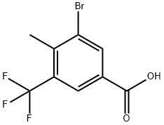 Benzoic acid, 3-bromo-4-methyl-5-(trifluoromethyl)- Structure