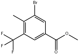 Benzoic acid, 3-bromo-4-methyl-5-(trifluoromethyl)-, methyl ester Structure