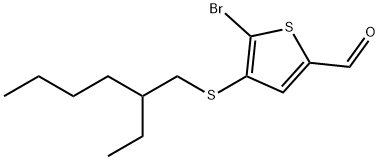 2-Thiophenecarboxaldehyde, 5-bromo-4-[(2-ethylhexyl)thio]- Structure