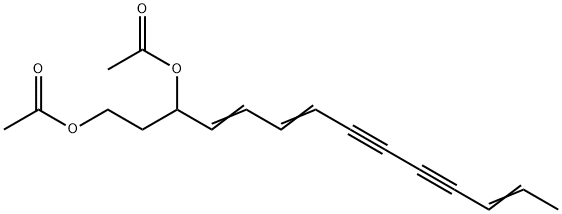 (4E,6E,12E)-tetradecatriene -8,10-diyne-1,3-diol diacetate Structure