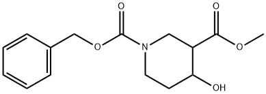 1,3-Piperidinedicarboxylic acid, 4-hydroxy-, 3-methyl 1-(phenylmethyl) ester Structure