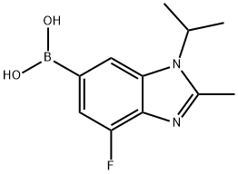 Boronic acid, B-[4-fluoro-2-methyl-1-(1-methylethyl)-1H-benzimidazol-6-yl]- Structure