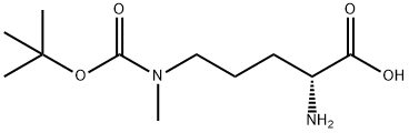 D-Ornithine, N5-[(1,1-dimethylethoxy)carbonyl]-N5-methyl- Structure