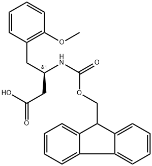 (R)-3-(Fmoc-amino)-4-(2-methoxyphenyl)butanoic acid Structure