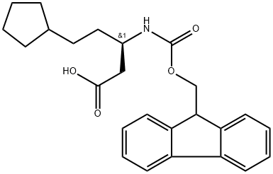 (R)-3-(Fmoc-amino)-5-cyclopentylpentanoic acid Structure