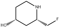 4-Piperidinol, 2-(fluoromethyl)-, (2S,4R)- Structure