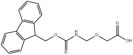 Acetic acid, 2-[[[(9H-fluoren-9-ylmethoxy)carbonyl]amino]methoxy]- Structure