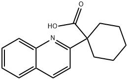 Cyclohexanecarboxylic acid, 1-(2-quinolinyl)- Structure